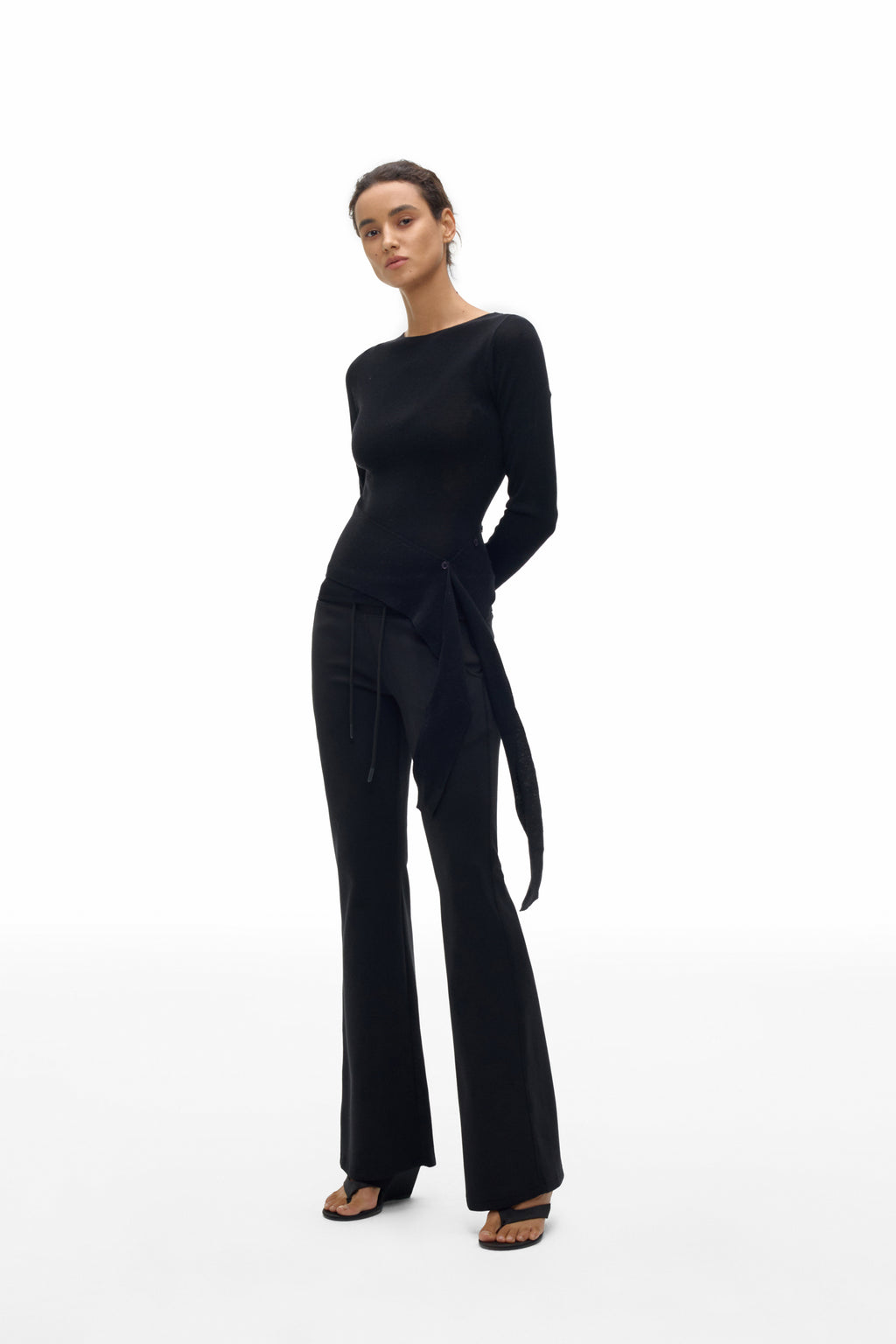 Mid-Rise Flare Pants