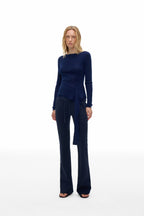 Mid-Rise Flare Pants