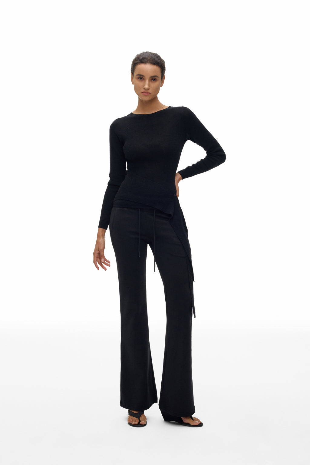 Mid-Rise Flare Pants