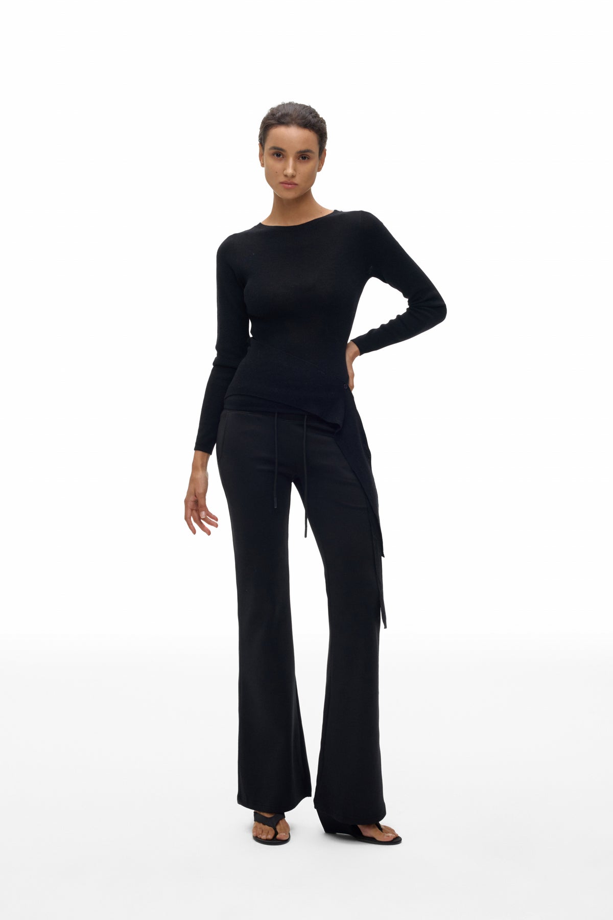 Mid-Rise Flare Pants