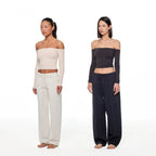 Boat Neck Long-Sleeve Top - main image 1
