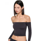 Boat Neck Long-Sleeve Top - main image 4