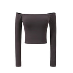 Boat Neck Long-Sleeve Top