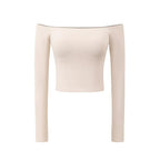 Boat Neck Long-Sleeve Top