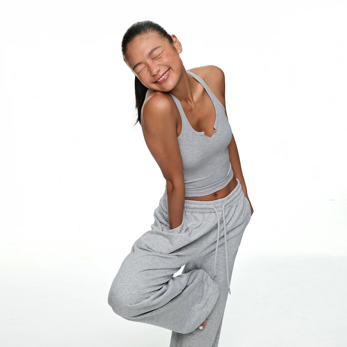 Double-Strap V-Neck Tank Top - main image 3