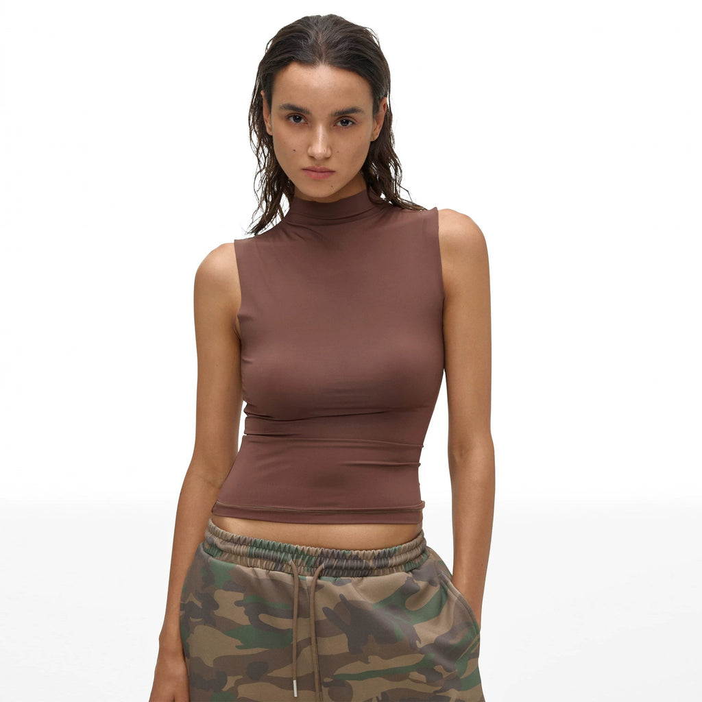 Seamless Mock Neck Tank Top - main image 2