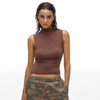 Seamless Mock Neck Tank Top - main image 2