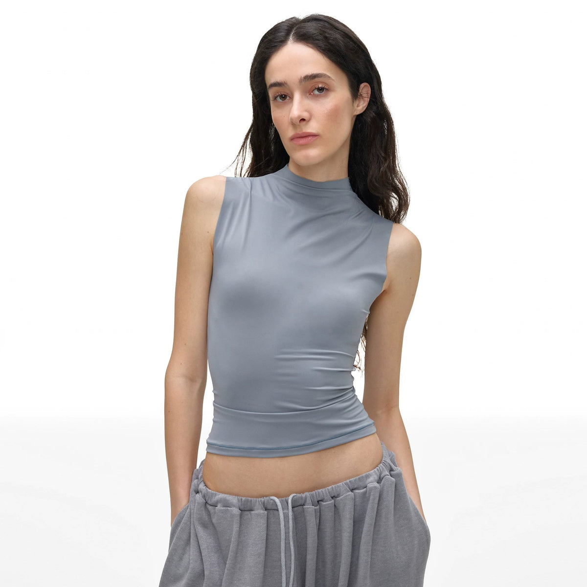 Seamless Mock Neck Tank Top - main image 3