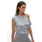 One-Shoulder Short-Sleeve Top - main image 2