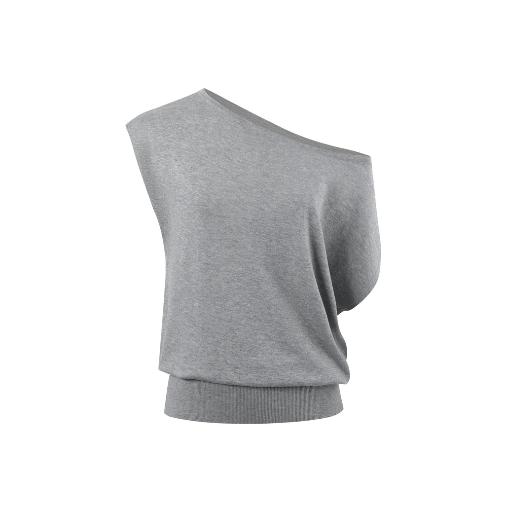 One-Shoulder Short-Sleeve Top