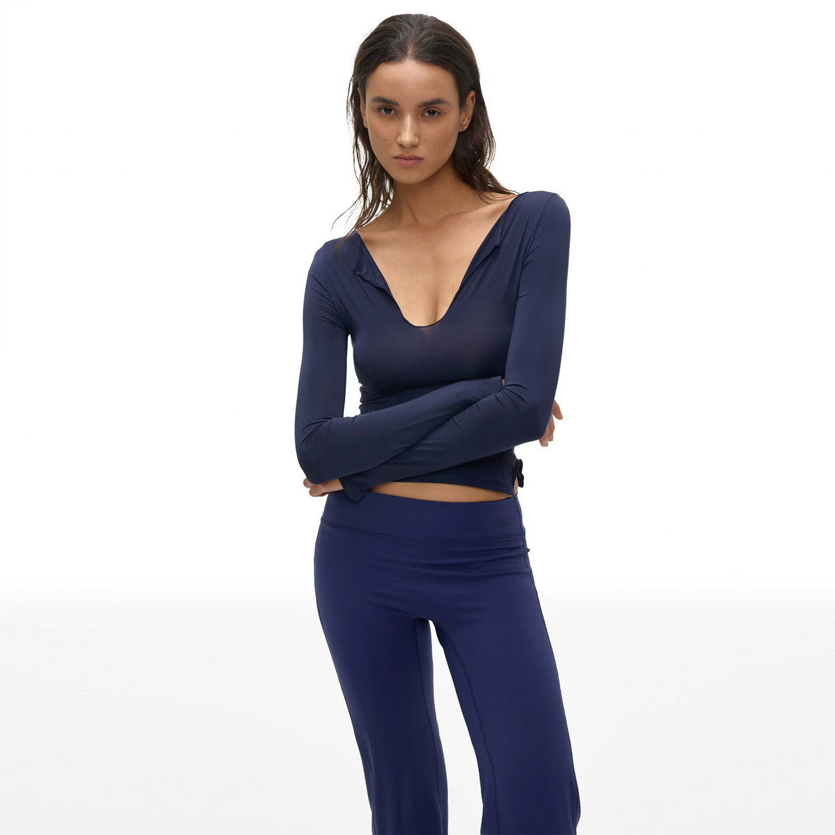 Deep V-Neck Fitted Tee - main image 5