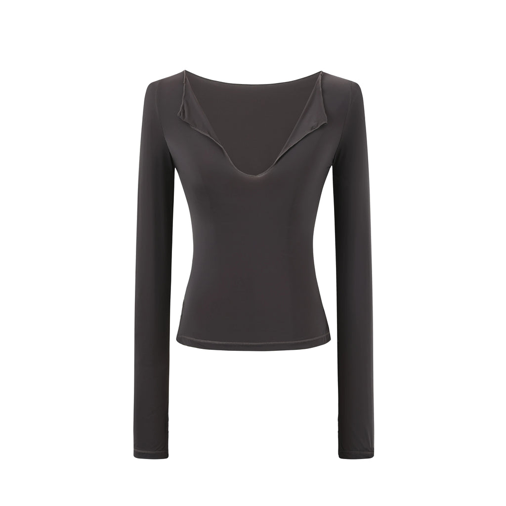 Deep V-Neck Fitted Tee