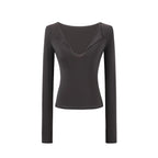 Deep V-Neck Fitted Tee