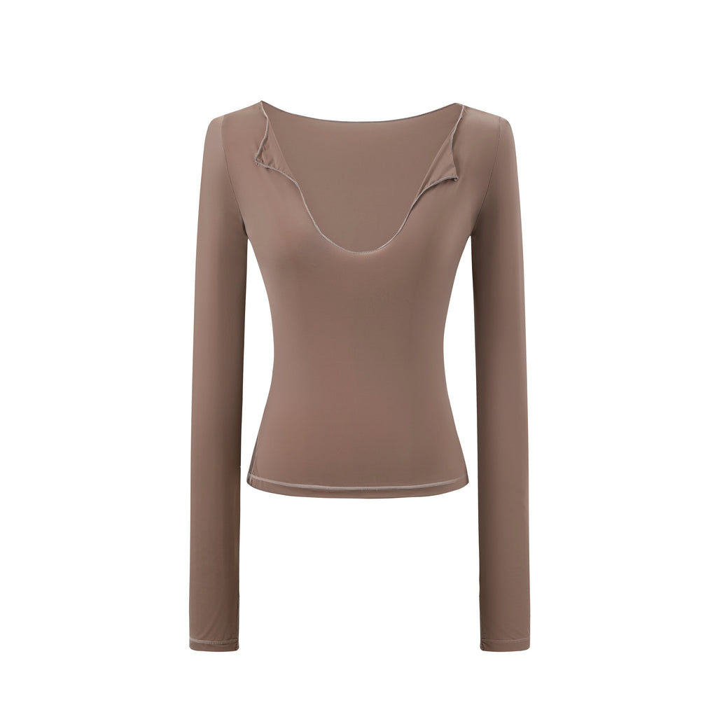 Deep V-Neck Fitted Tee