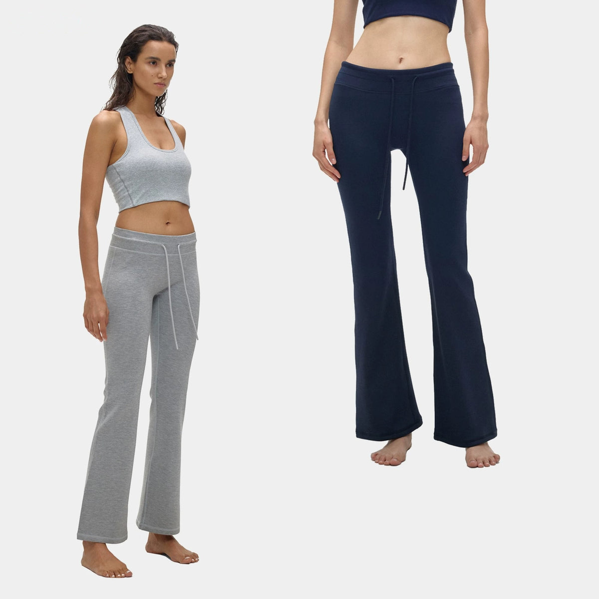 Drawstring Ankle Flare Pants - main image 1