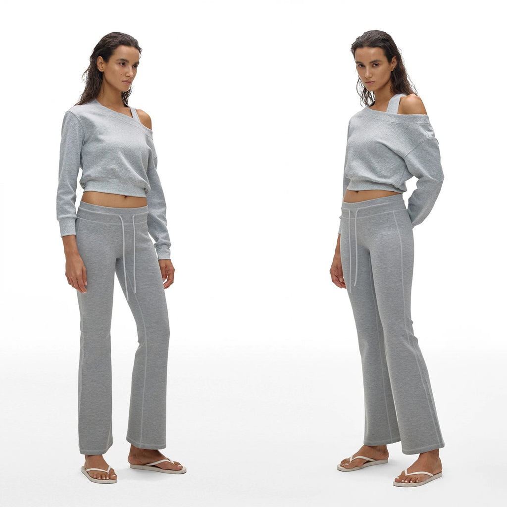 Drawstring Ankle Flare Pants - main image 2