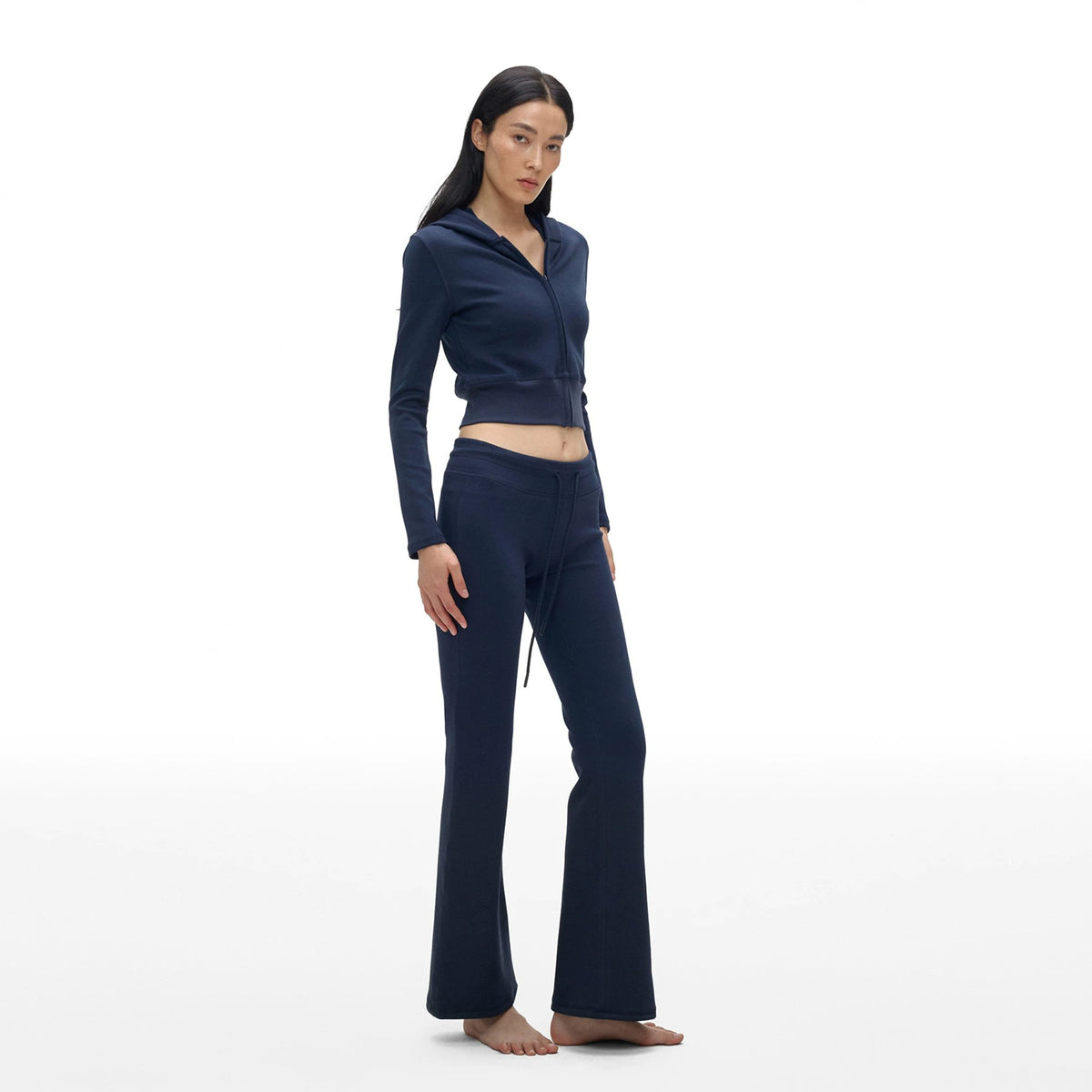 Drawstring Ankle Flare Pants - main image 3