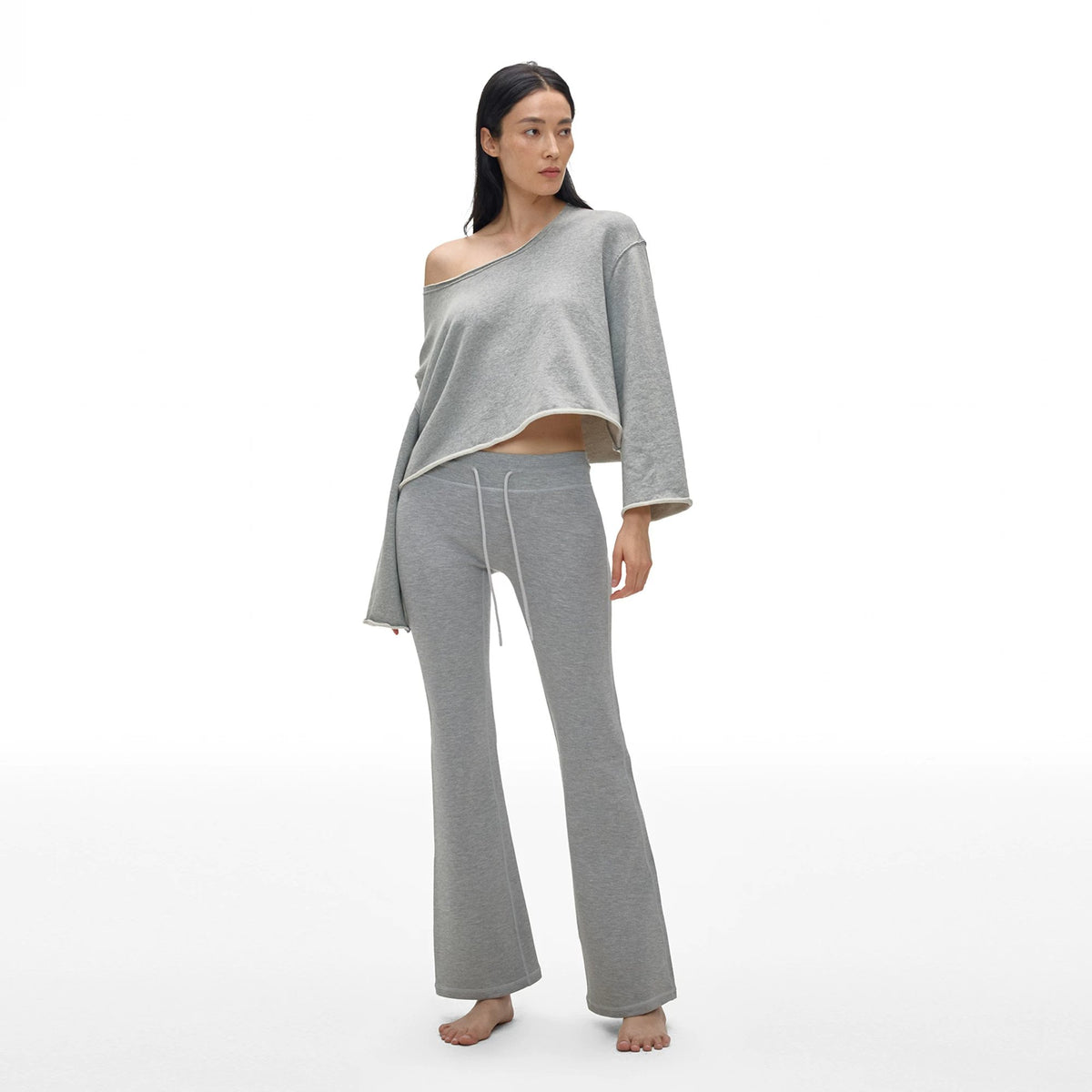 Drawstring Ankle Flare Pants - main image 5