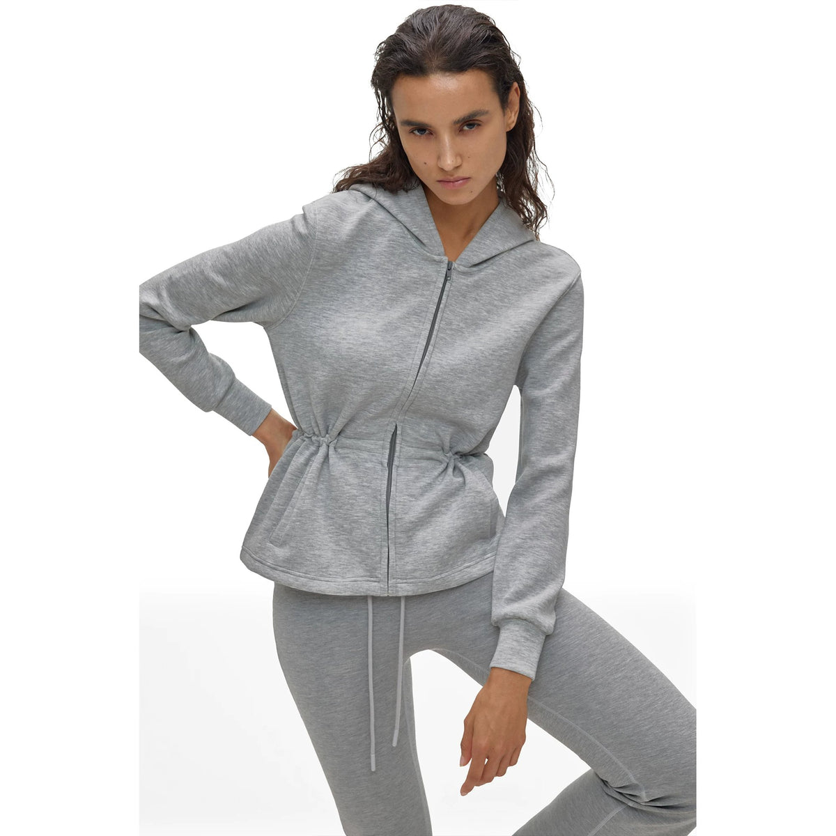 Two-Way Cinched-Waist Sweatshirt - main image 3