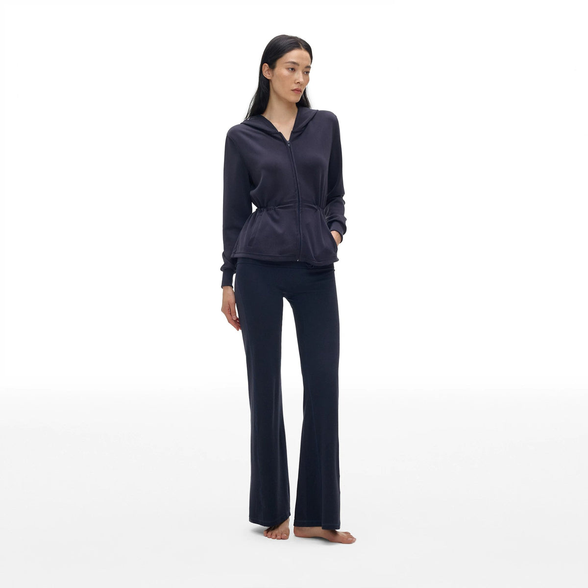 Two-Way Cinched-Waist Sweatshirt - main image 4