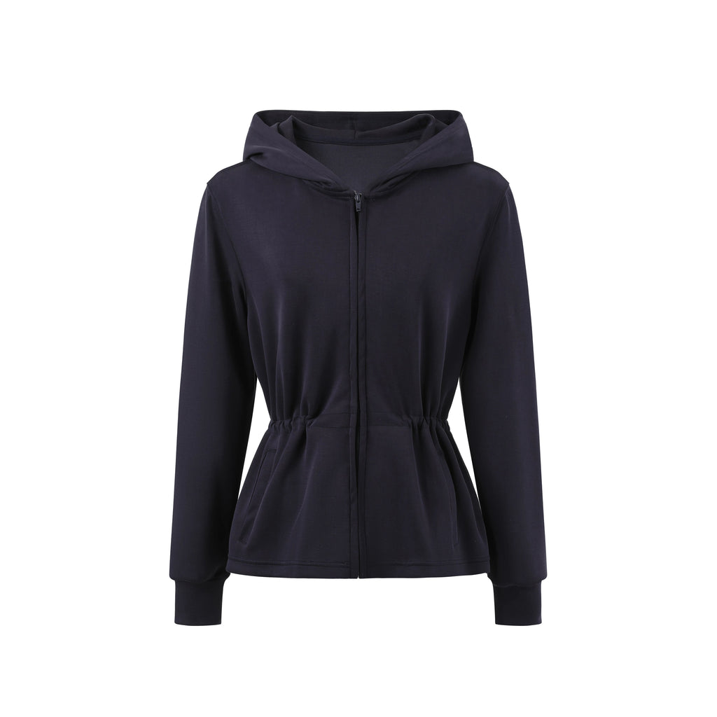 Two-Way Cinched-Waist Sweatshirt
