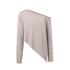 Asymmetric Neck Knit Top