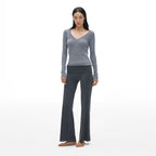 V-Neck Knit Long-Sleeve Top - main image 2