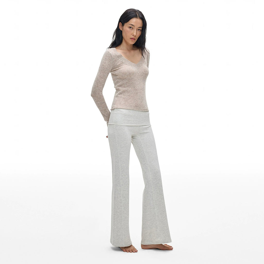 V-Neck Knit Long-Sleeve Top - main image 4