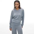 Hooded V-Neck Knit Top - main image 2