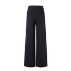 Foldover Waist Wide-Leg Knit Pants
