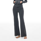 Foldover Waist Knit Pants - main image 3