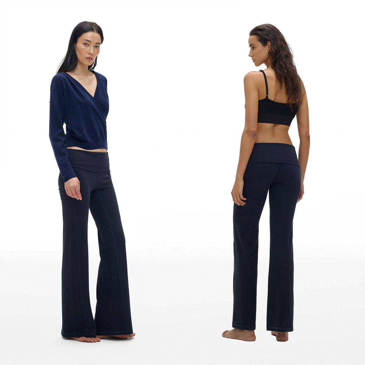 Foldover Waist Knit Pants - main image 4