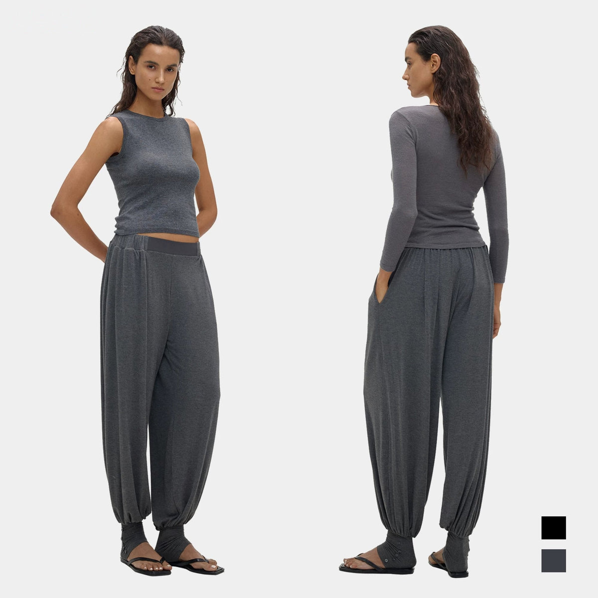 Tape-Trim Balloon Pants - main image 1