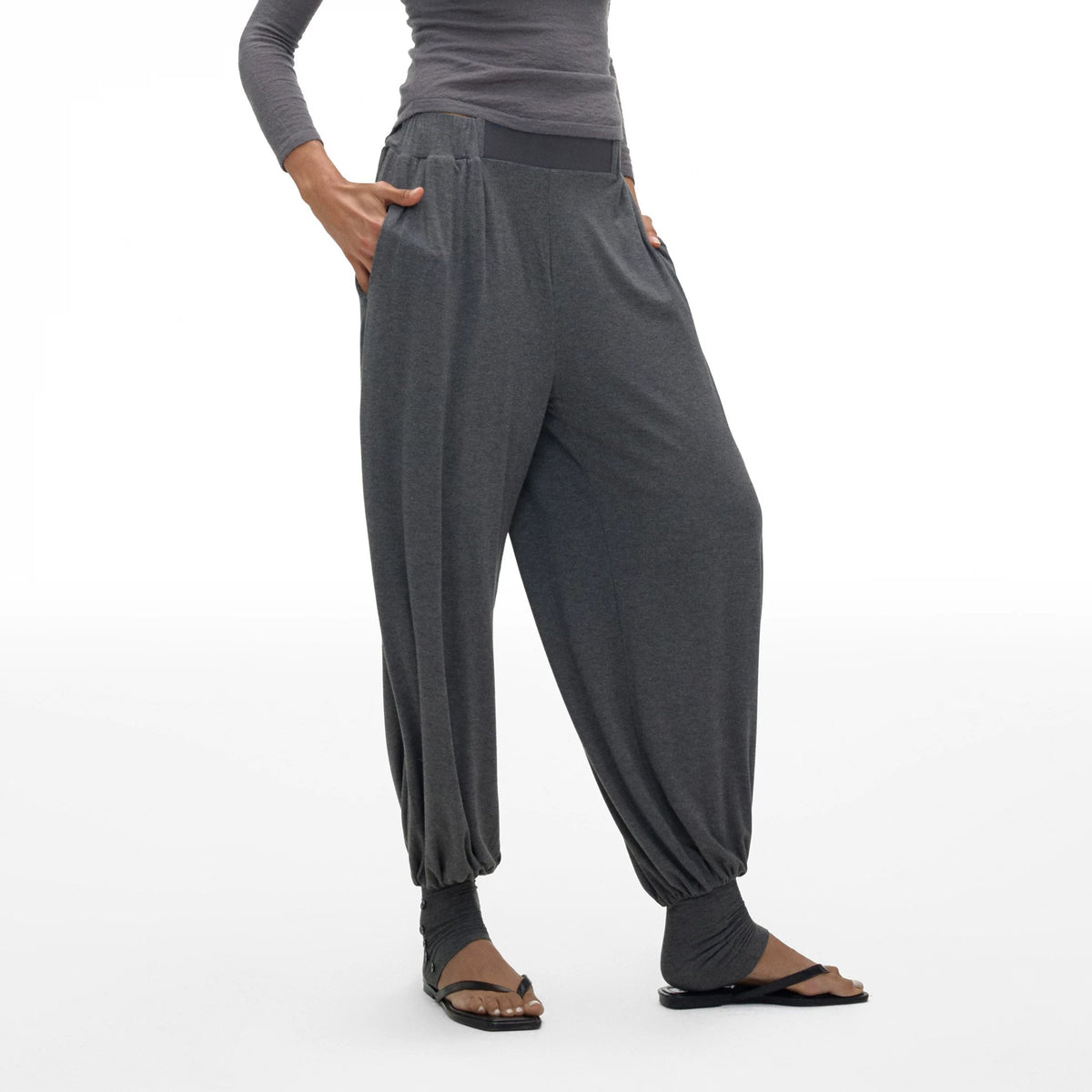 Tape-Trim Balloon Pants - main image 2