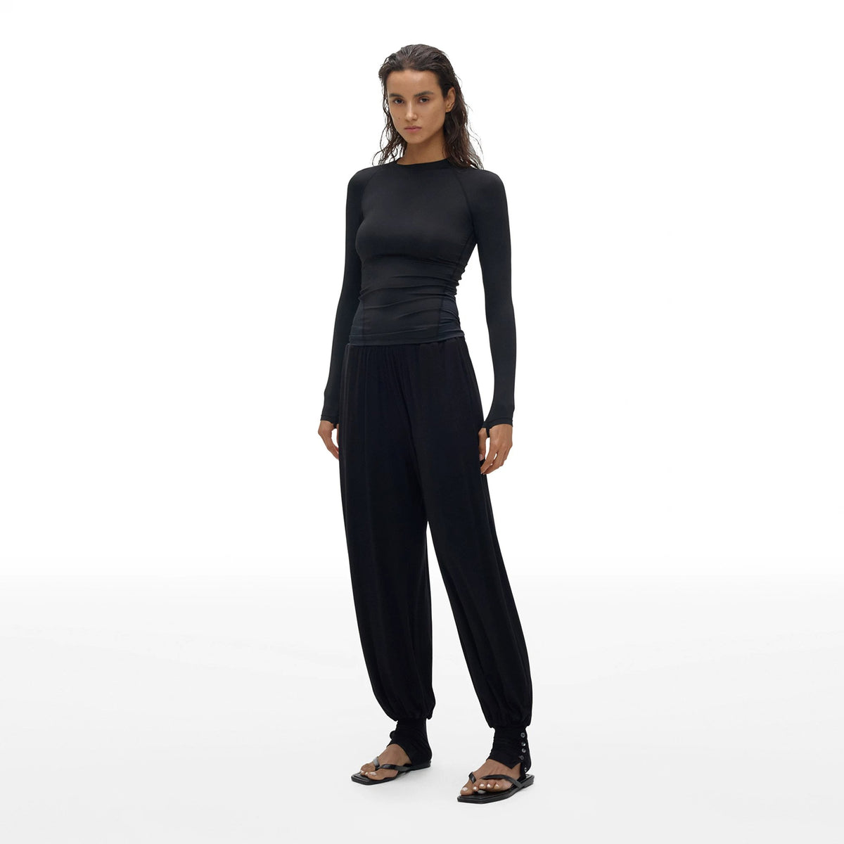Tape-Trim Balloon Pants - main image 5