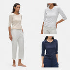 V-Neck Rolled-Edge Tee - main image 1