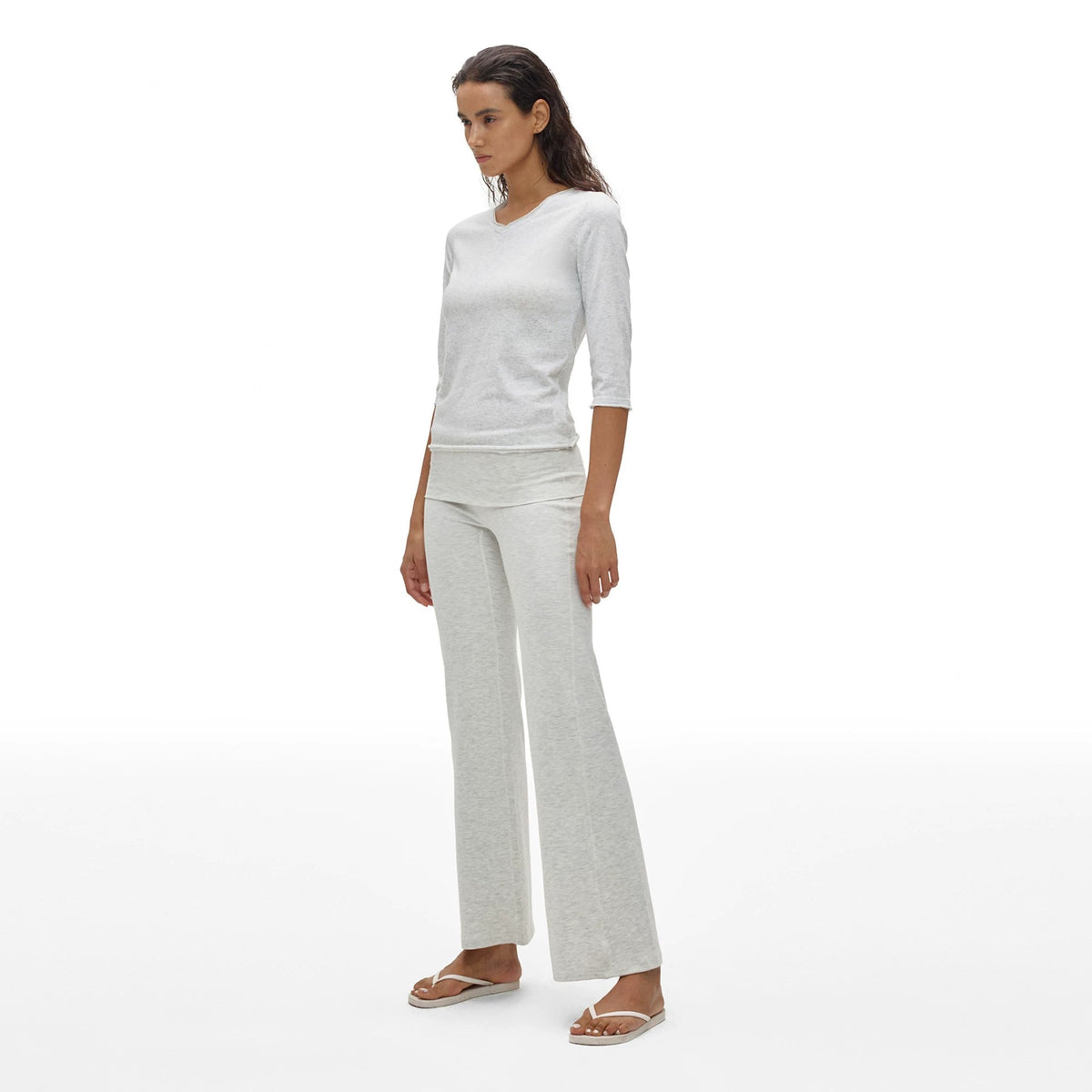 V-Neck Rolled-Edge Tee - main image 2