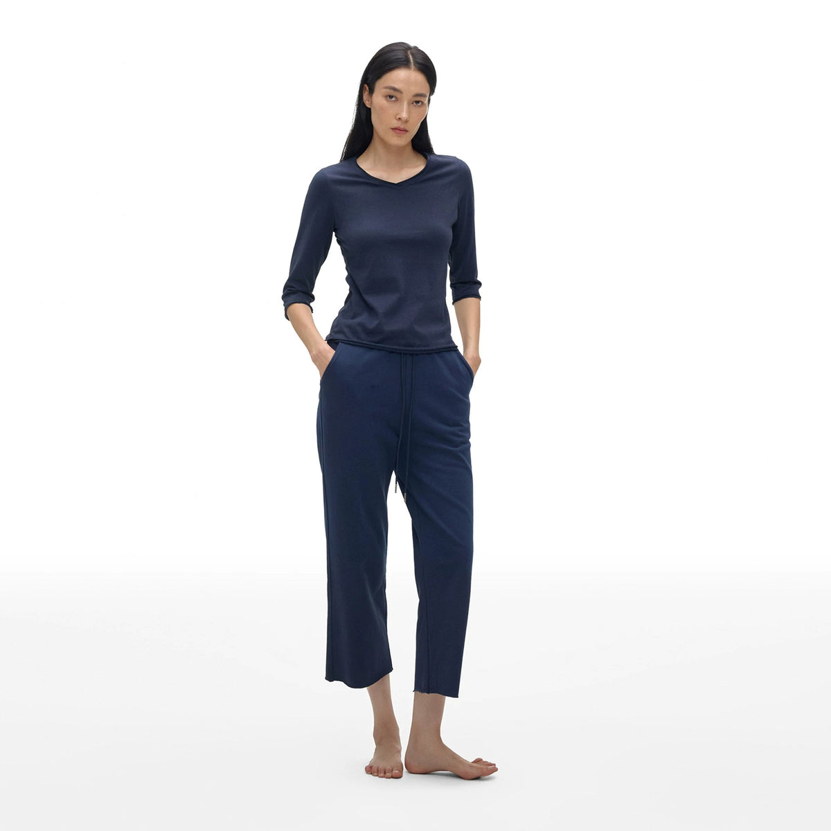V-Neck Rolled-Edge Tee - main image 4