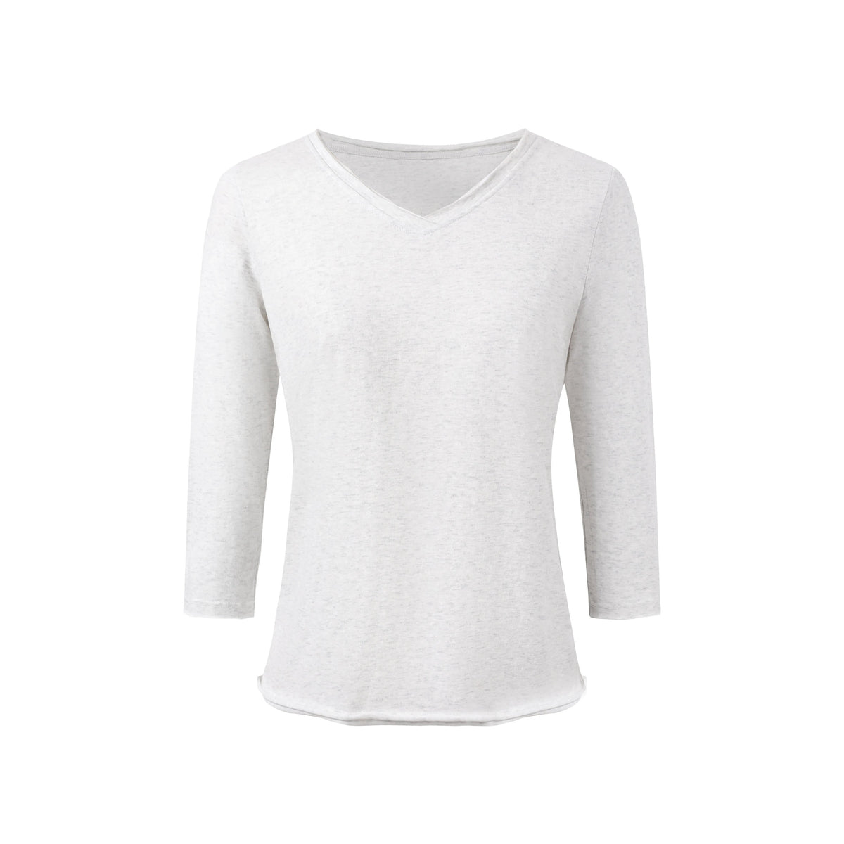V-Neck Rolled-Edge Tee
