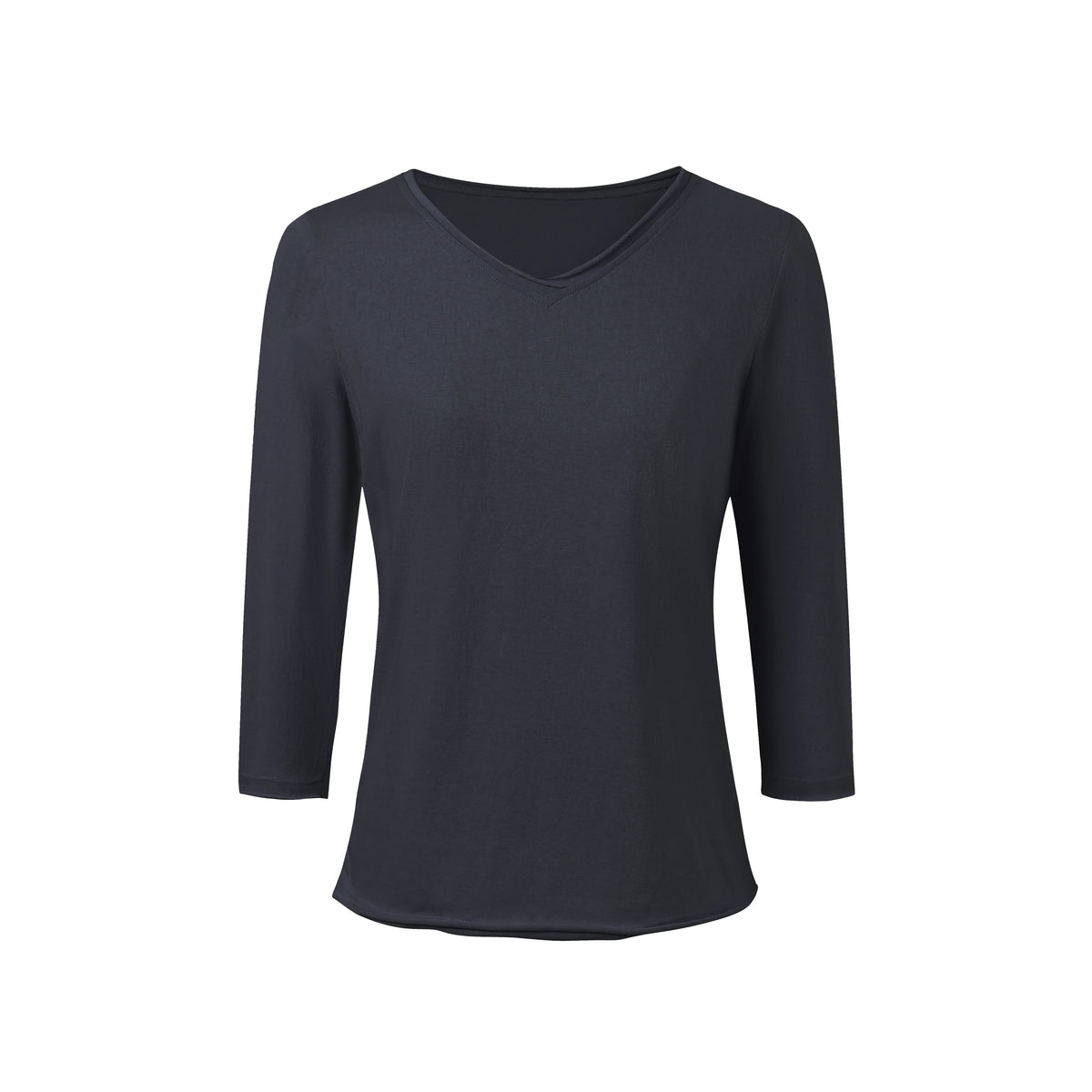 V-Neck Rolled-Edge Tee