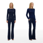Mid-Rise Flare Pants - main image 2