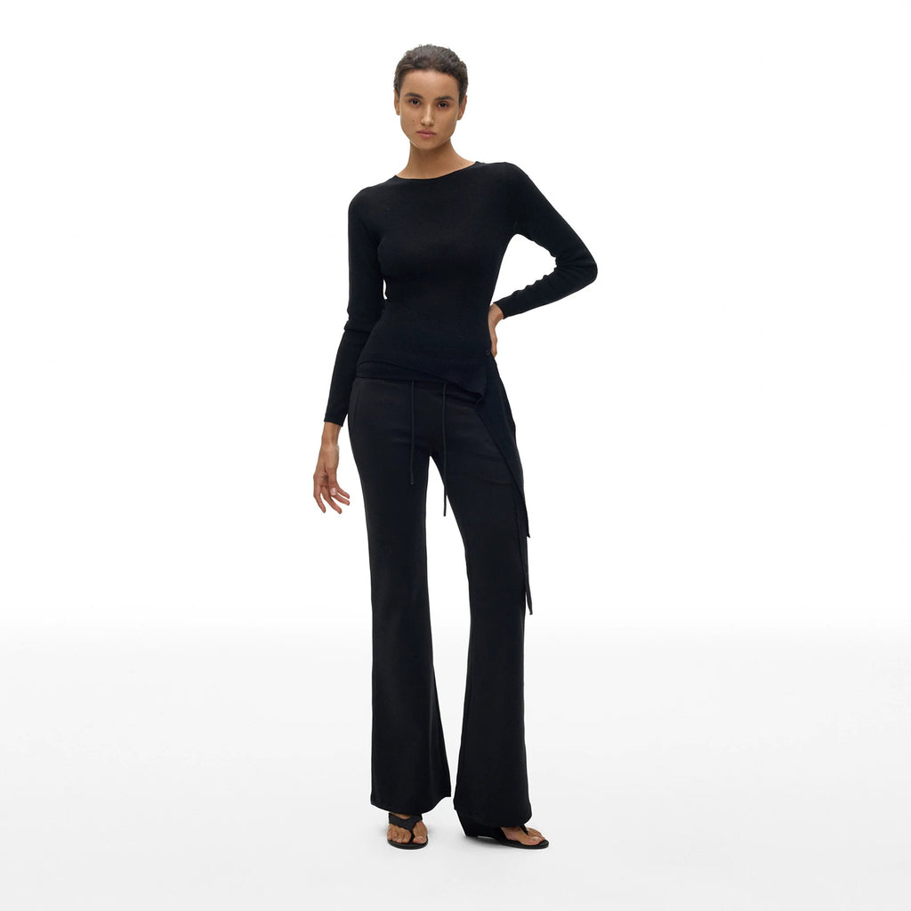 Mid-Rise Flare Pants - main image 4