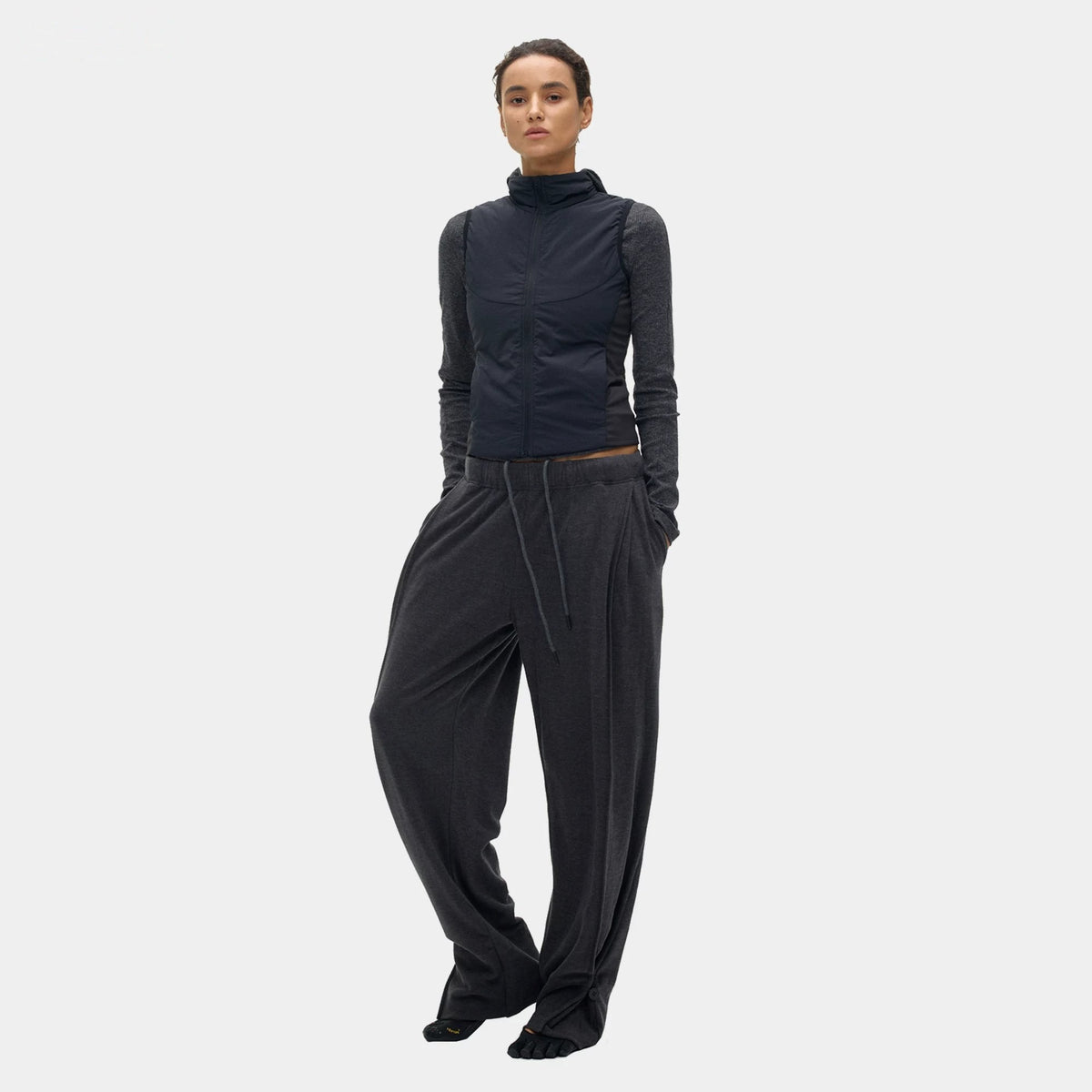 Two-Way Brushed Knit Pants - main image 1