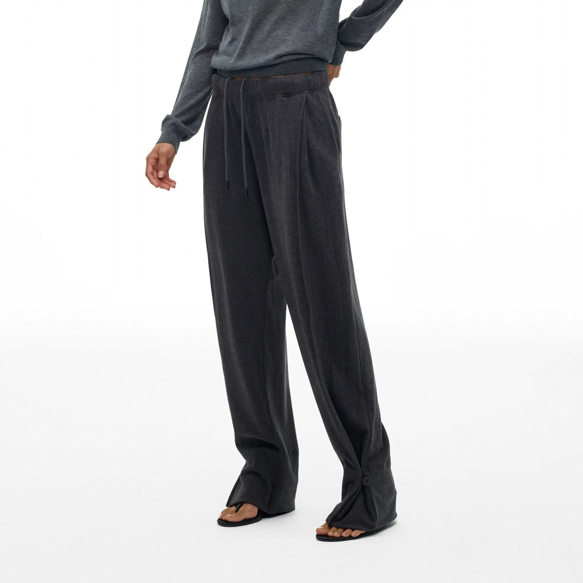 Two-Way Brushed Knit Pants - main image 2