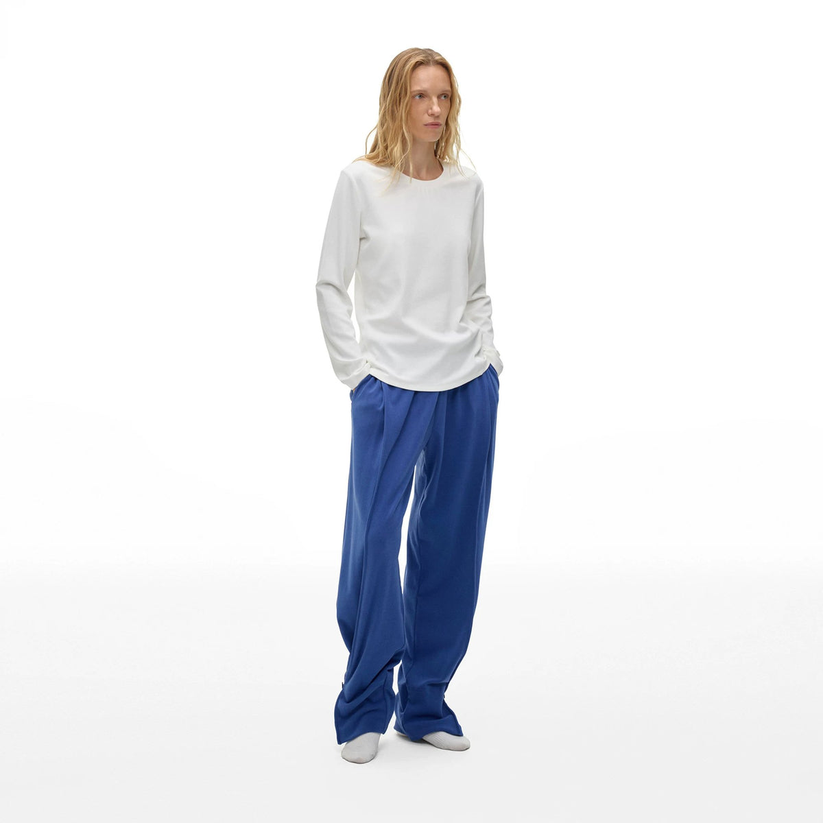 Two-Way Brushed Knit Pants - main image 4