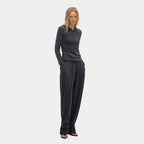 Hooded Ribbed Knit Top - main image 1