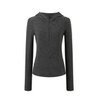Hooded Ribbed Knit Top